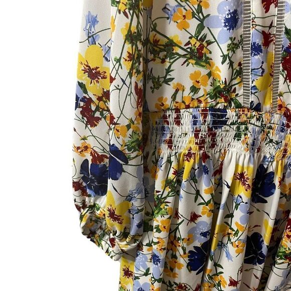 Banana Republic Floral Valeri Boho Cottage Core Mini Dress Size MED - Picture 7 of 11